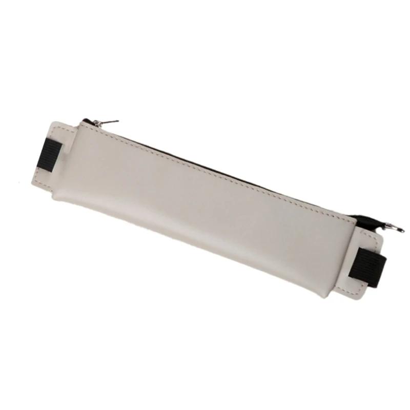 Pen Holder Leather Pen Sleeve Pouches with Adjustable Elastic Bands, Zippered Pen Holder for Notebook, Planner, Journal, F19E