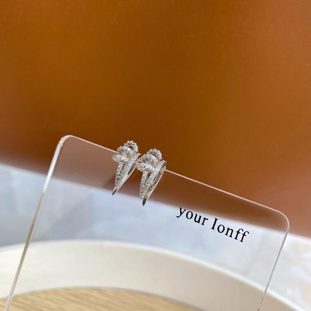 Korean New Design Fashion Jewelry Exquisite 14K Real Gold AAA Full Zircon No Pierced Ear Clip Small Beads Women Daily Earrings