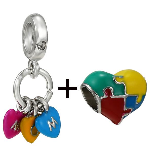 

2 шт./лот, 45 стилей, красочные мама, розовые анютины глазки, подвеска, бусины, подходят для брендовых браслетов Diy, ожерелья, ювелирные изделия для женщин и мужчин, изготовление