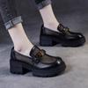 Mesh thick-soled women's new one-pedal women's shoes summer small leather shoes hollow single shoes