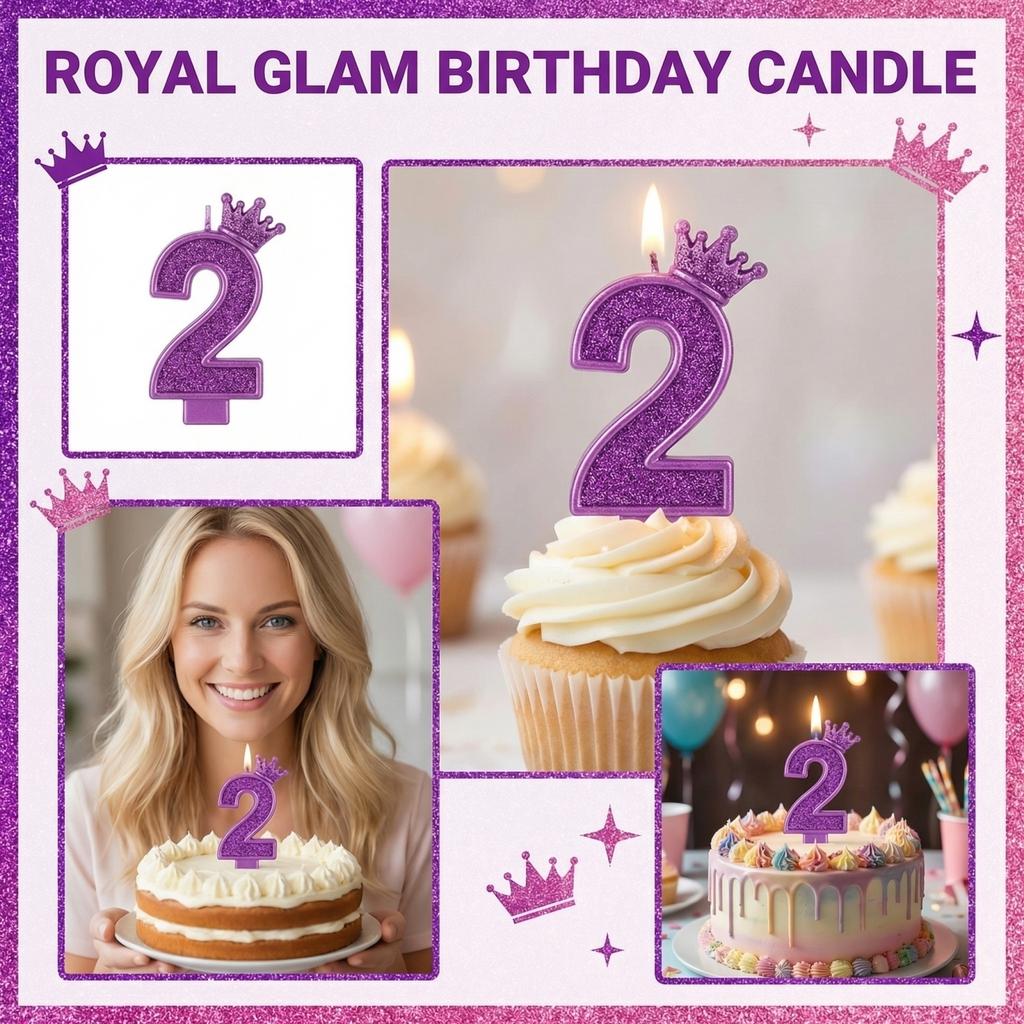 Fashion Cartoon Creative Birthday Candles Party Digital Candles