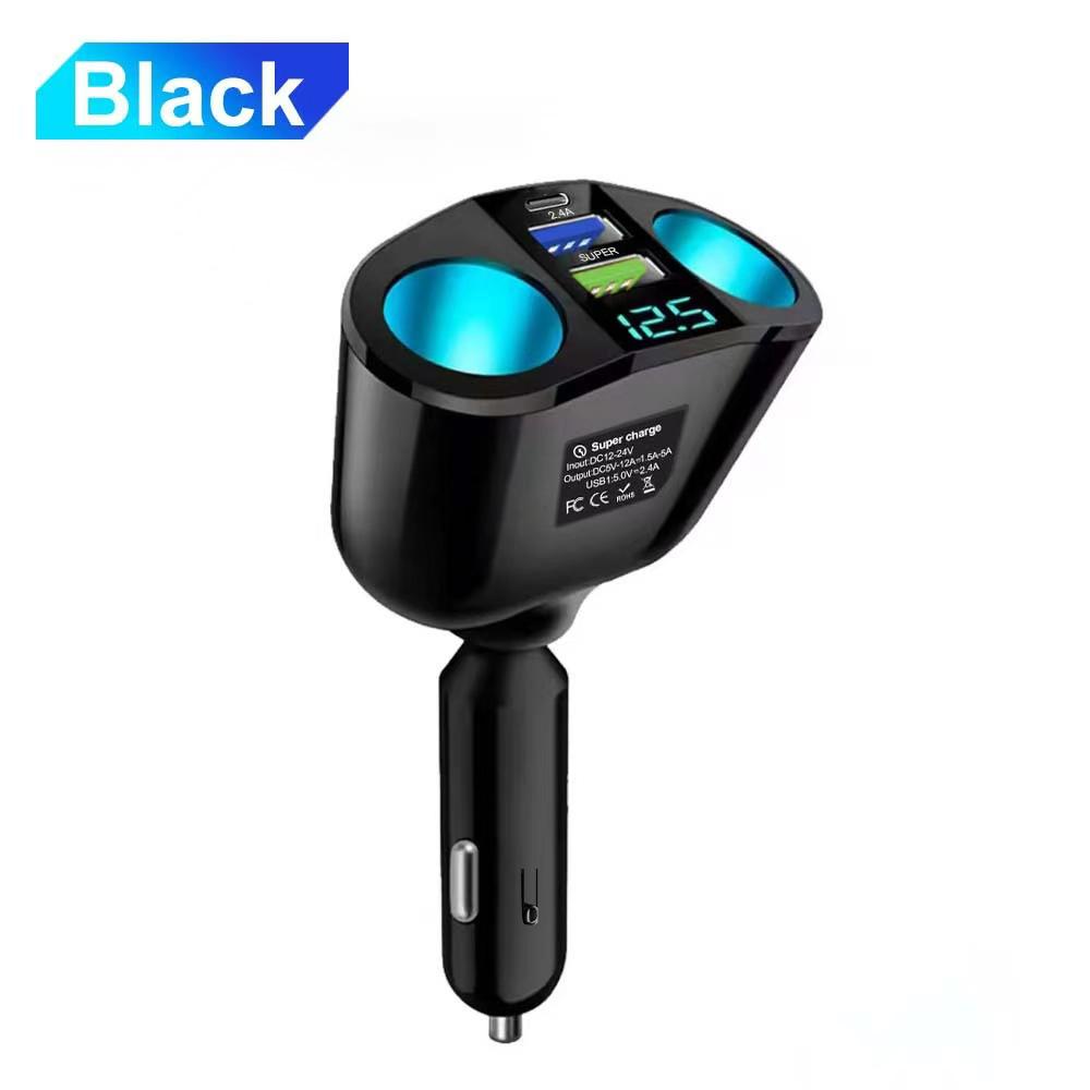 

Dual USB Digital PD Car Charger Is Suitable for Charging Multiple Devices Simultaneously чорний