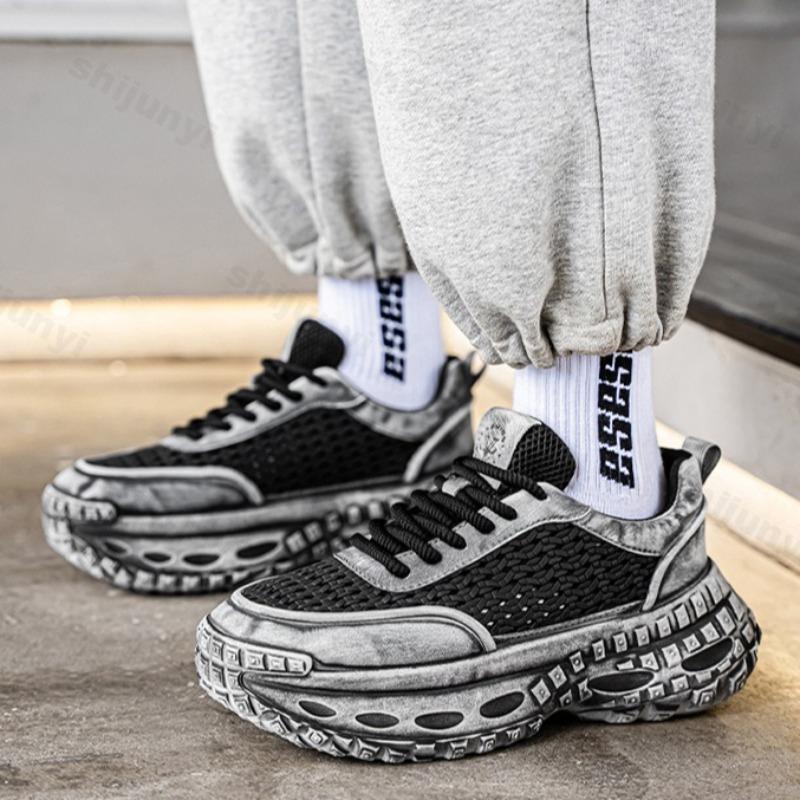Fashion Men's Fashion Trend Casual Thick Soled Sport Shoes 2025 Spring New Mesh Breathable Versatile Comfortable Low Top Chunky sneakers