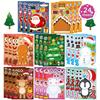 8/24Sheets Christmas Puzzle Stickers Santa Snowman Xmas Tree Make A Face Sticker Kids New Year Party Favors Toy Gift Decorations
