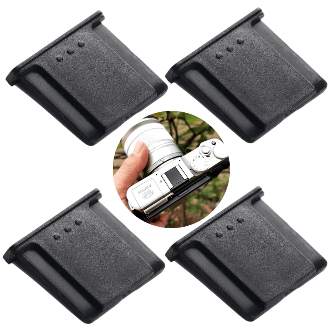 

YOGOTI Hot Shoe Covers for Fujifilm Pack of 4 X-H2S, X-S10, X-T4, X-T3, X-T2, X-T1, X-T30, X-T20, X-T10, X-S10, GFX50SII, GFX50S, GFX50R, GFX100S, чорний