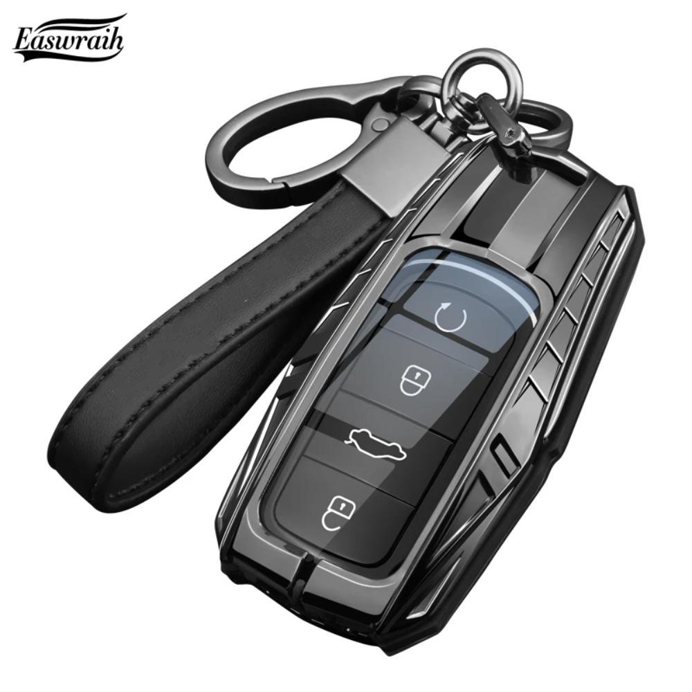 Car Zinc Alloy Silicone Key Case Cover Holder for Chery Tigo 7 8 Pro Max Omoda C5 Tigo 7 8 Plus Arrizo 5 Plus Key Protective Bag