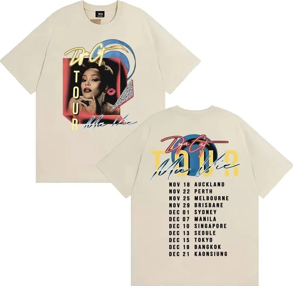 

Doja Cat Ma Vie World Tour Double Sided Graphic T-Shirt Hip Hop Rap Merch Black Cotton Oversized Unisex T-shirts XXXL