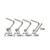 14Pcs/Set Unisex Body Piercing Jewelry Rhinestone Stainless Steel Nose Stud Ring