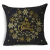 Creative Black and White Christmas Theme Pillowcase Holiday Gift Sofa Decorative Cushion Cover 40*40cm/45*45cm/50*50cm