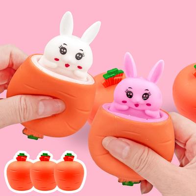 Carrot Pinch Le Radish Rabbit Squeeze Cup To Vent and Decompress Tricky Gadget Stress Reduction Toy