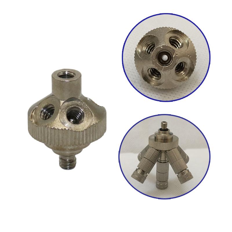 High Pressure Brass 9.52mm misting Nozzle Connector 3/8 Inch Slide Lock Connector Tee Elbow Straight Connector Spray Acce
