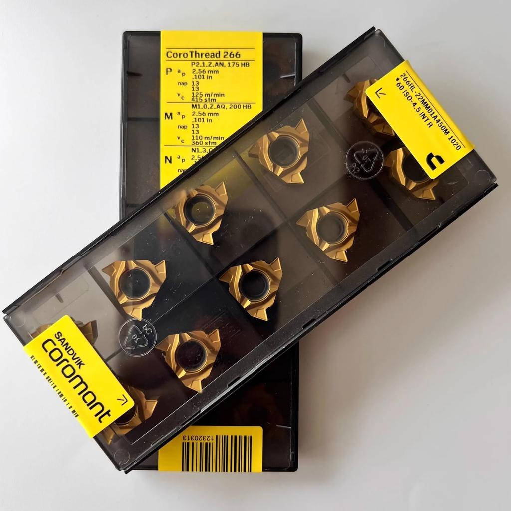 Original Sandvik / 266RL-22MM01A450M 1020 CNC Lathe Carbide Blade Tool 10 Pcs