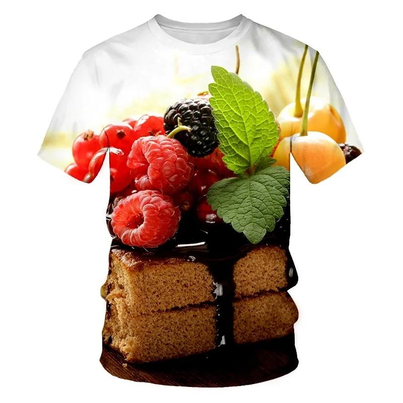 

Creative Food Pattern T Shirts - 3D Printed Summer Cool and Comfortable Versatile T-Shirts for Festive Wear Hip Hop T-Shirt 6XL