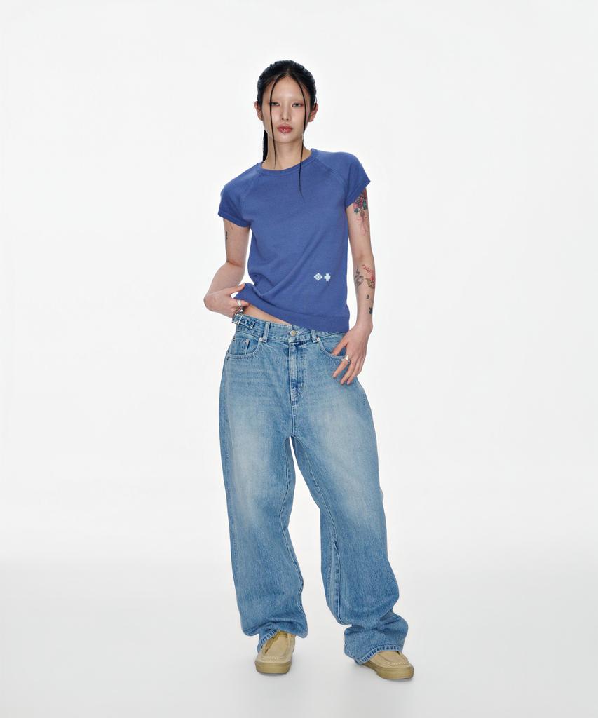 Soheul Cr Back Knit T (Blue)