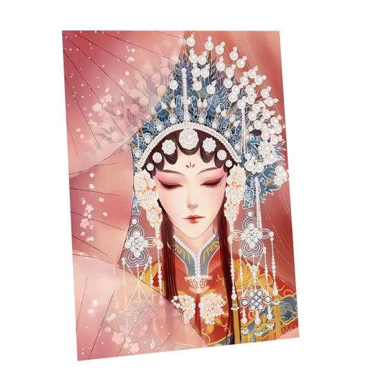 Kit de Pintura com Pérolas de Plástico para Adultos DIY Arte 3D com Pérolas Artesanato Pérolas de Plástico Tela Pré-Impressa Conjunto para Decoração de Casa Amantes de Artesanato