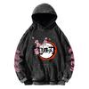 Kamado Nezuko Printed Hoodie Demon Slayer Sweatshirt Men Women Clothing Long Sleeve Streetwear Washed Cotton Hooded Pullover