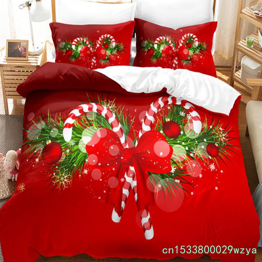 3D Christmas Quilt Cover Bedding Set Duvet Comforter Pillow Case Bed Linens Twin Queen King Double Full Single 3PCS 2PCS Bedroom
