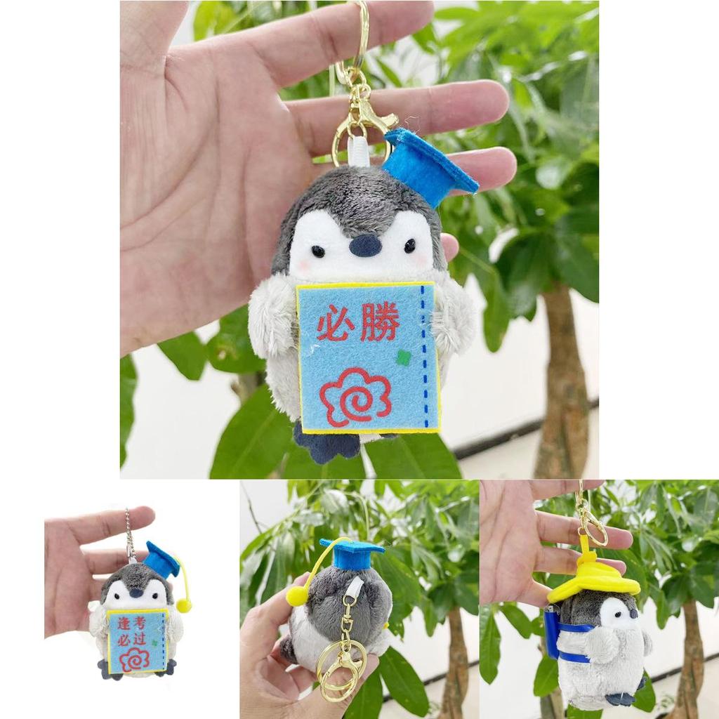 Whimsical Cartoon Penguin Plush Keychain Soft Doll Lovely Stuffed Accessory