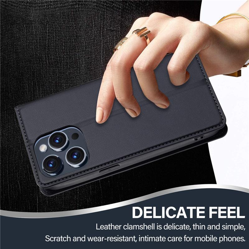 Magnetische Brieftaschen-Klapphülle für iPhone 16 Pro Max 15 Plus 14 13 12 11 8 7 SE4 Leder Kartenhalter Handy Schutzhülle
