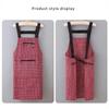 Kitchen Apron Fashionable Linen Striped Aprons For Restaurant Work Chef Waiter Adjustable Size Household Kitchen Cleaning Apron