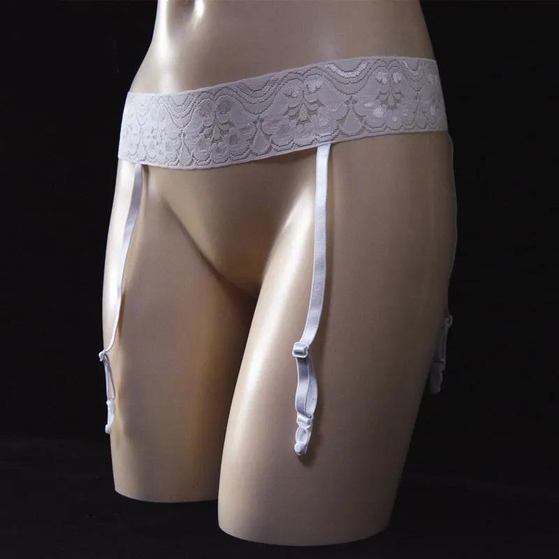 Women'S Lace Garters Belt With Stocking Sexy 4 Straps Exotic Lingiers Woman Allure Stocking Hollow Out Pantyhose