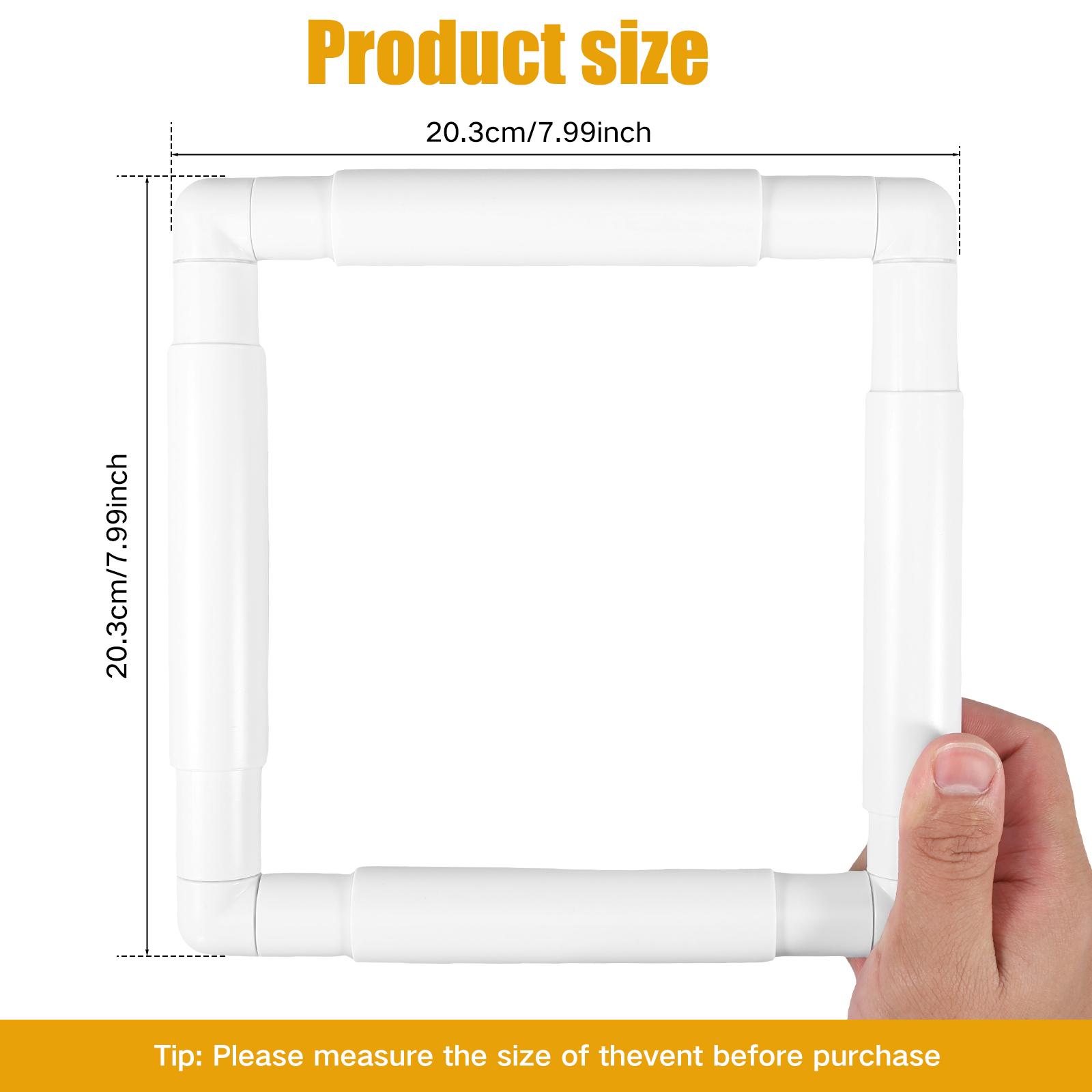 

Пластиковые пяльцы для вышивания, квадратные пяльцы для вышивания, многоразовые рамки для вышивки крестом, белые пластиковые пяльцы для квилтинга, квилтинг