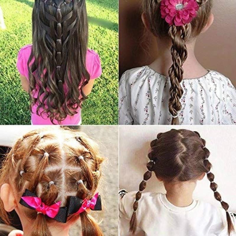 1000Pcs/Set Girls Cute Transparent Disposable Elastic Hair Band Children Ponytail Holder Hair Ring Rubber Bands Hair Accessories