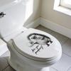Adesivo Divertente Cartone Animato Asino e Gatto Impermeabile per Coperchio WC e Decorazione Parete Bagno