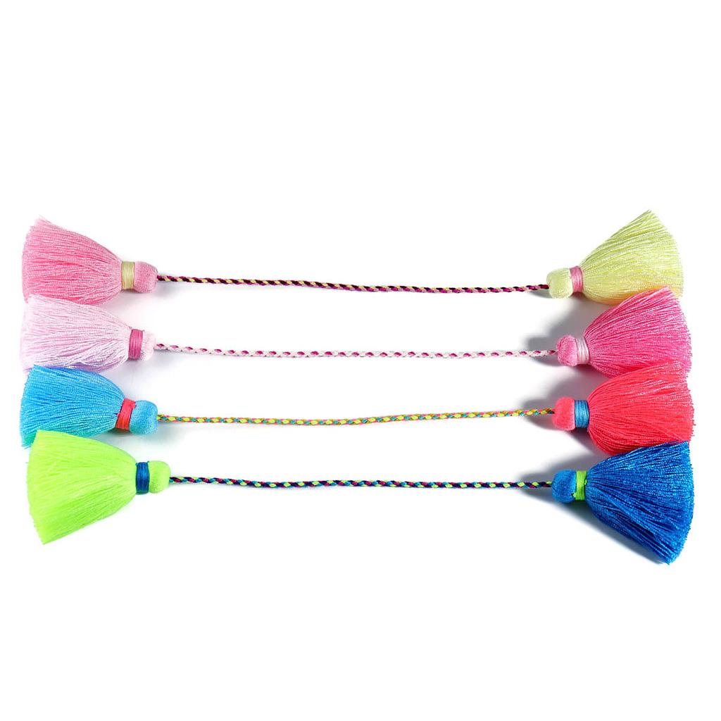 1Pc Polyester Silk Tassel Colored Bohemian Style Fringe Trim Tassels DIY Earring Bag Curtains Wedding Jewelry Hanging Decoration
