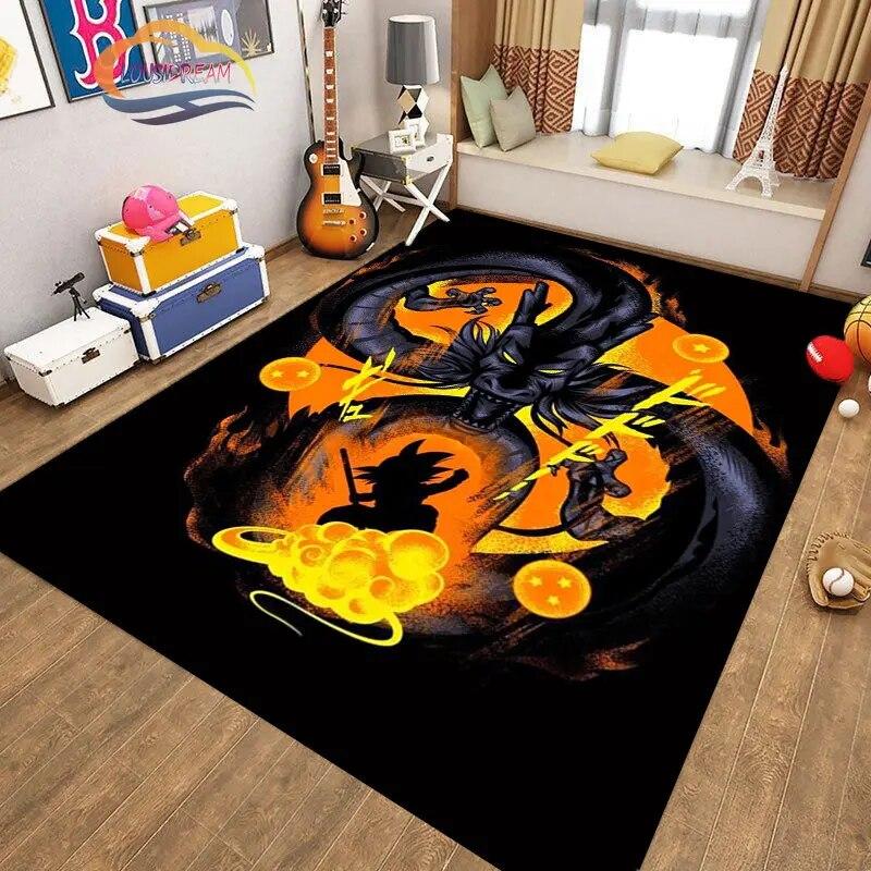 Kinesisk Drage Teppe 3D Trykk Dyr Tegneserie Mytisk drage Områdeteppe Stue Lekematte Gang Entrédør Dekor
