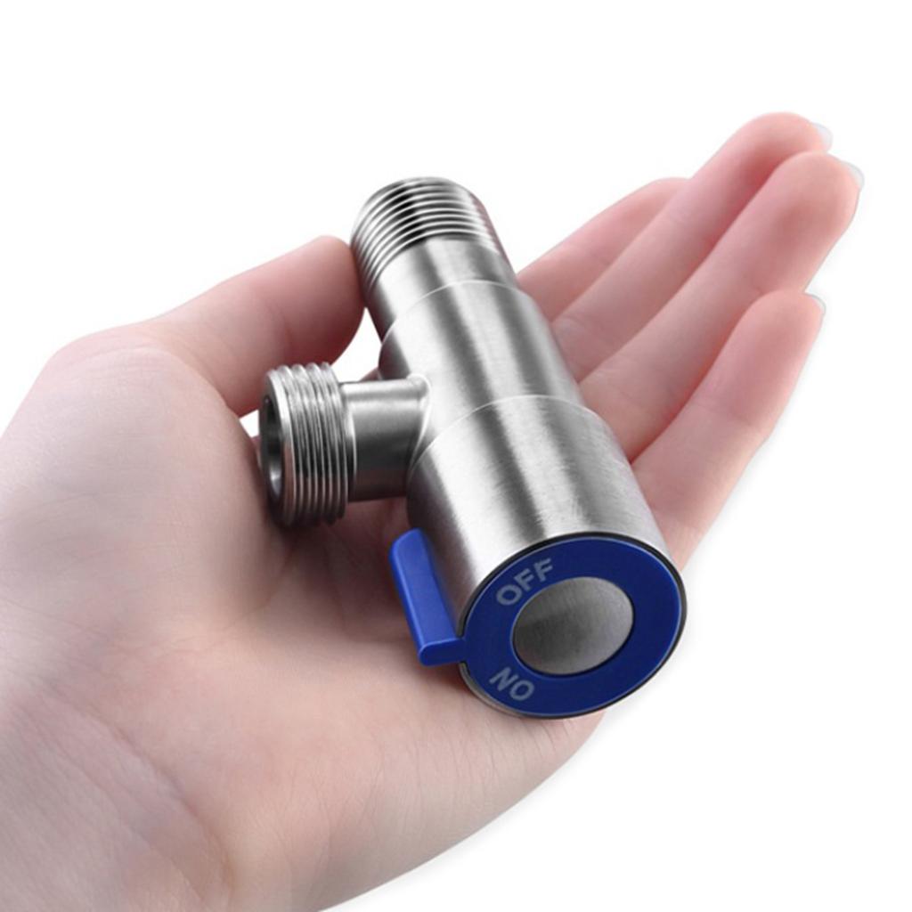 Stainless Steel Triangle Valve Hot And Cold Water Stop Valve Copper Core Bathroom Kitchen Toilet Sink Replacement Tool