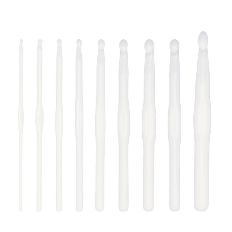 

Pack of 9 Acrylics Crochet Hook Set Ergonomic Handle Crochet Hook 3-10mm 12mm Crochet Hook for Crocheting Sweater Hat 1