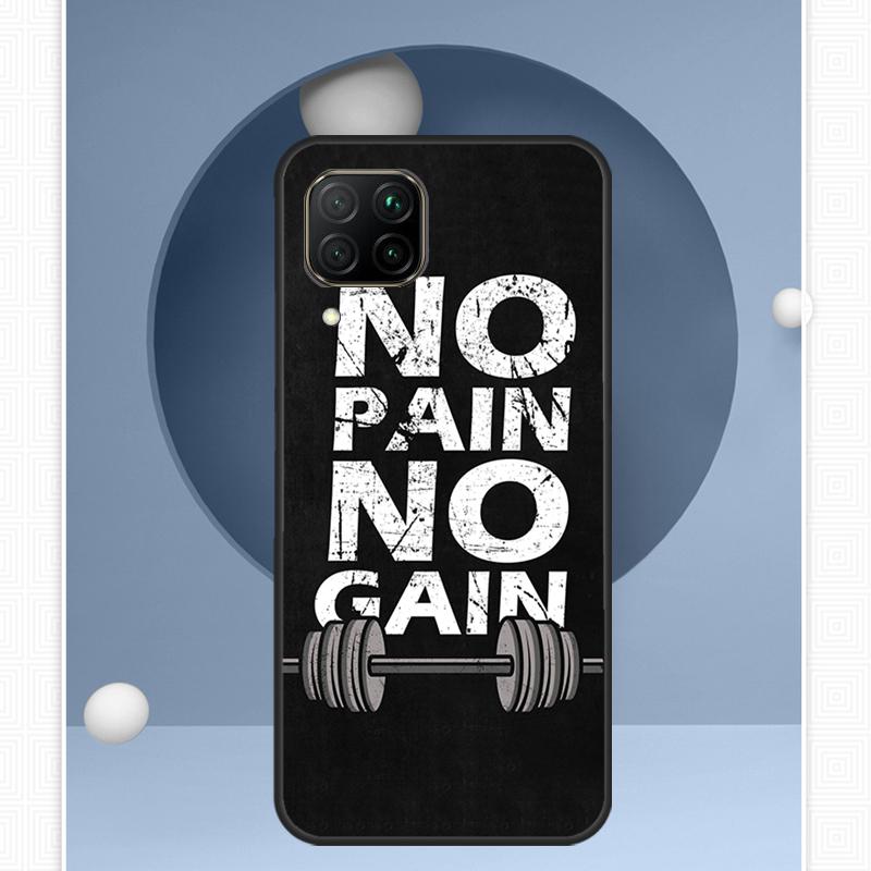 No Pain No Gain Training For Huawei Nova Y91 Y60 Y70 Y72 Y90 Y61 12s 12i 11i 8i 10 9 SE P20 P40 Lite P30 P60 Pro Case