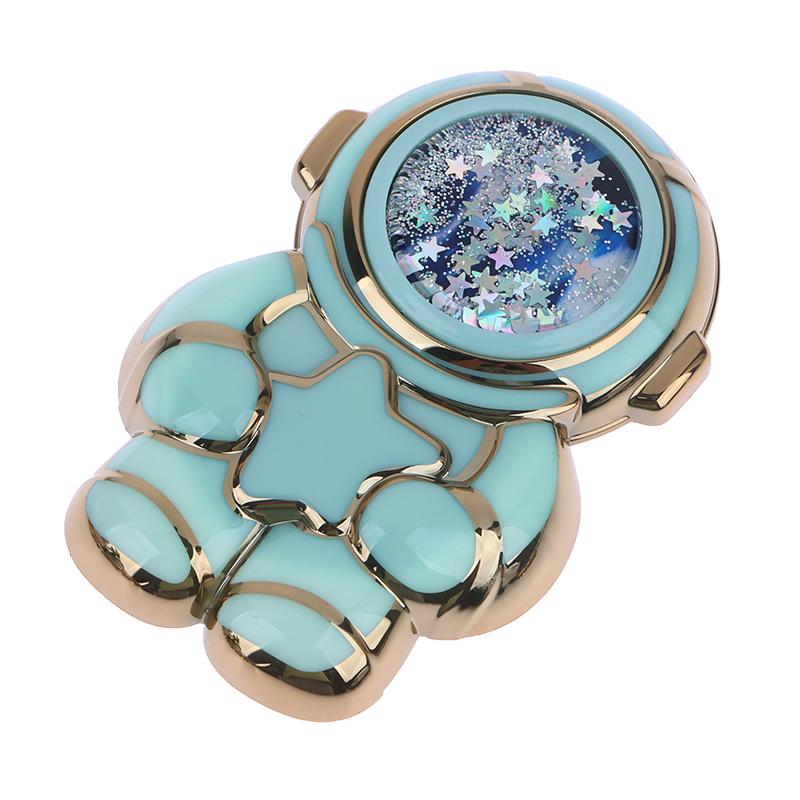 

1 шт. милый 3D мультяшный космический медведь блестящий жидкий зыбучий песок мобильный телефон ручка подставка держатель астронавт телефон подставка зелёный