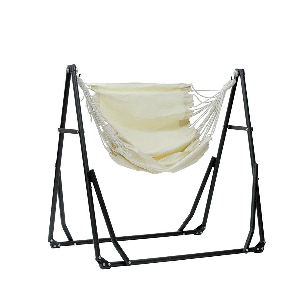 Sifflus Japanese Brand That Passed the Domestic 2WAY Portable Hammock Chair [Reliable Third-party Load-bearing Test] Free-standing & C-1 -BLACK-