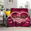 1PC Custom Name Royal Heart blanket versatile,all-season throw suitable for the living room,bedroom,camping,travel,and gift