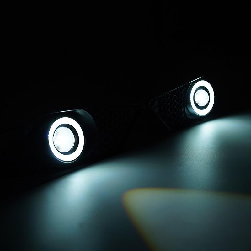 For 2008-10 Mercedes Benz C230 C300 C350 W204 Angle Eyes Fog Light+Grille Covers