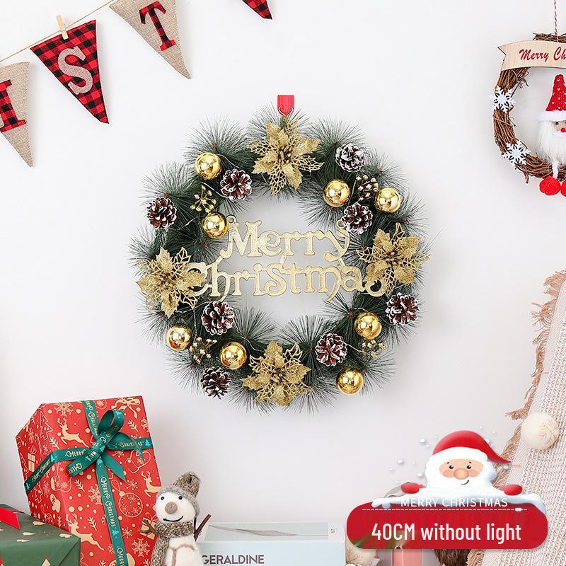 Christmas Wreath - 40/50/60cm Holiday Decorations & Ornaments for Door Hanging