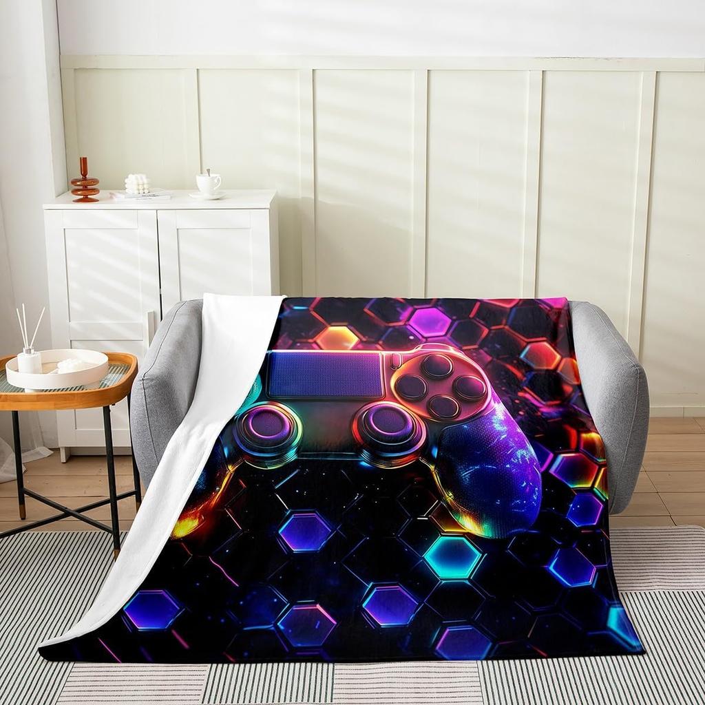 Manfei Sport-Themen-Kuscheldecke Perfekt für Bett, Couch oder Sofa Weiches, atmungsaktives Flanell mit Basketball-Design x Zoll Id