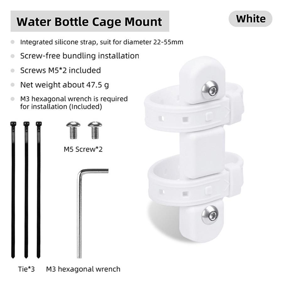 Cycling Bottle Holder Adapter Silicone Gel Road MTB Bottle Cage Conversion Base Without Hole Installation Fixing Bike Bottle