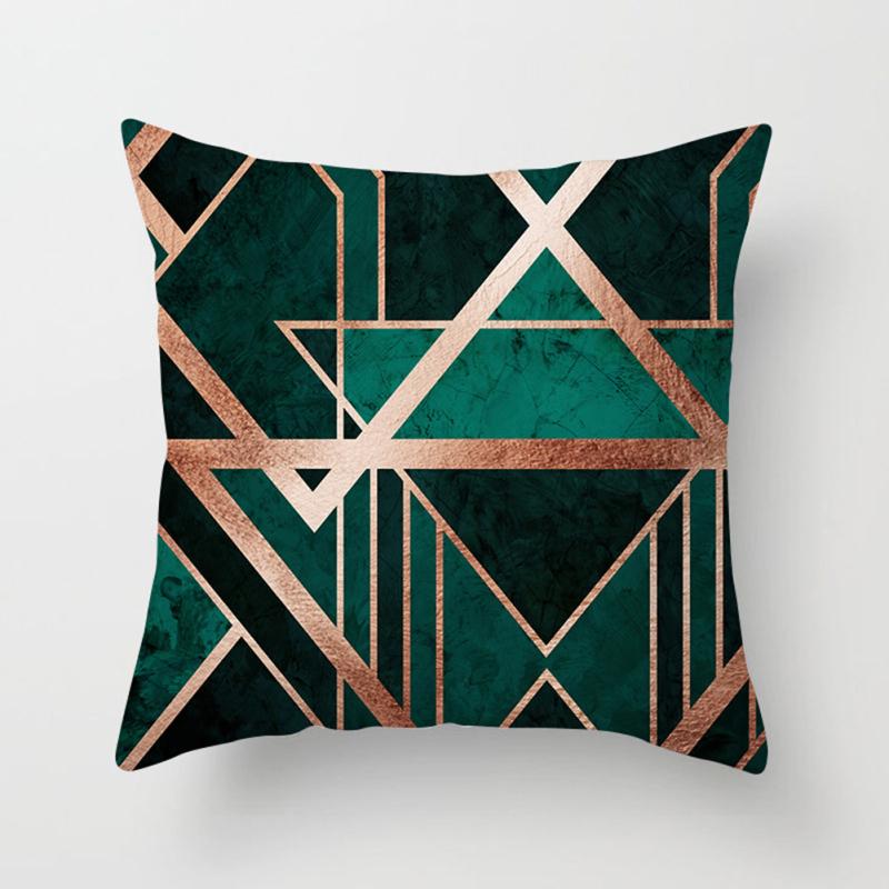 Pillowcase Modern Geometric Style Colored Pattern Square Sofa Cushion Cover 45x45cm