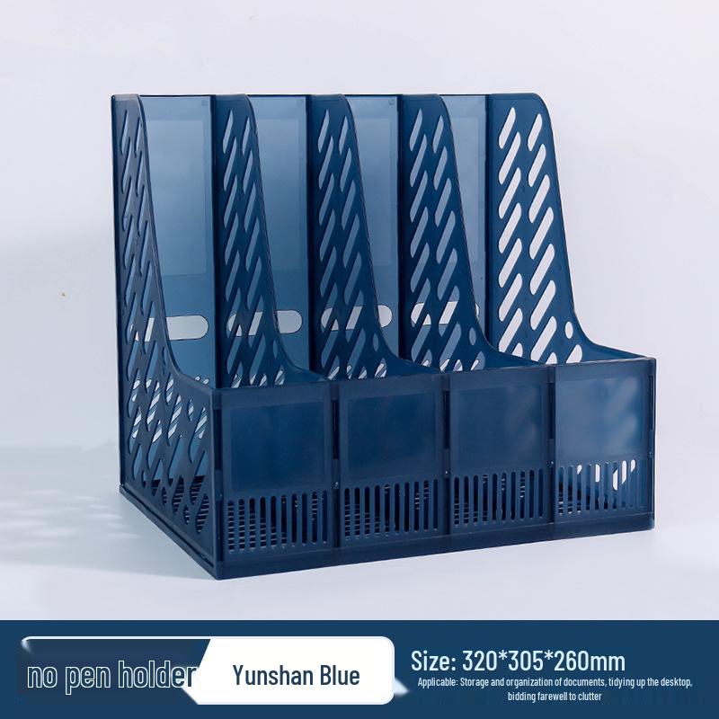 Retro Multi-Layer Pen Holder & A4 File Organizer for Desk