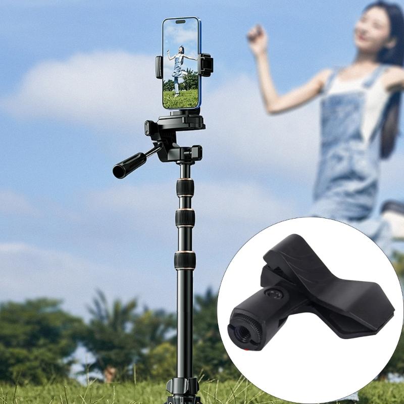 Portable Microphone Holder Clip Easy Setups Adjustable Positioning for Optimal Recording Universal Clamp Durability ABS