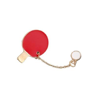 Badminton Tischtennis Revers Schmuck Brosche Schmuck Pins Cartoon Sportbälle Brosche Pins mit Kette