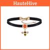 Elegant Short Bee Pendant Choker Necklace For Women Stylish Floral Jewelry Gifts