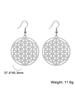 LIKGREAT Flower of Life Stud Earrings for Women Stainless Steel Round Earring Mandala Sacred Geometry Seed of Life Jewelry Gift