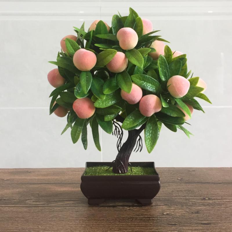 Artificial Fruit Potted Tree Bonsai Living Room Tabletop Decoration Dining Room Green Plant Fake Flower Decoration