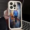 Phone Case for iPhone 17 Air 16E 15 16 Pro Max Bird Oil Painting Style Cover 14 Plus 13 12 Mini Soft Shell Silicone Fundas