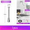 13-50cm Universal Faucet Extender Stainless Steel 360° Rotation Kitchen Bathroom Sink Anti-Splash Nozzle Aerator Extension Hose