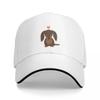 New Cute Dog Longhaired Chocolate Dachshund Wiener Dog With Heart Cap Casual Baseball Caps Adjustable Hat Unisex Baseball Hats